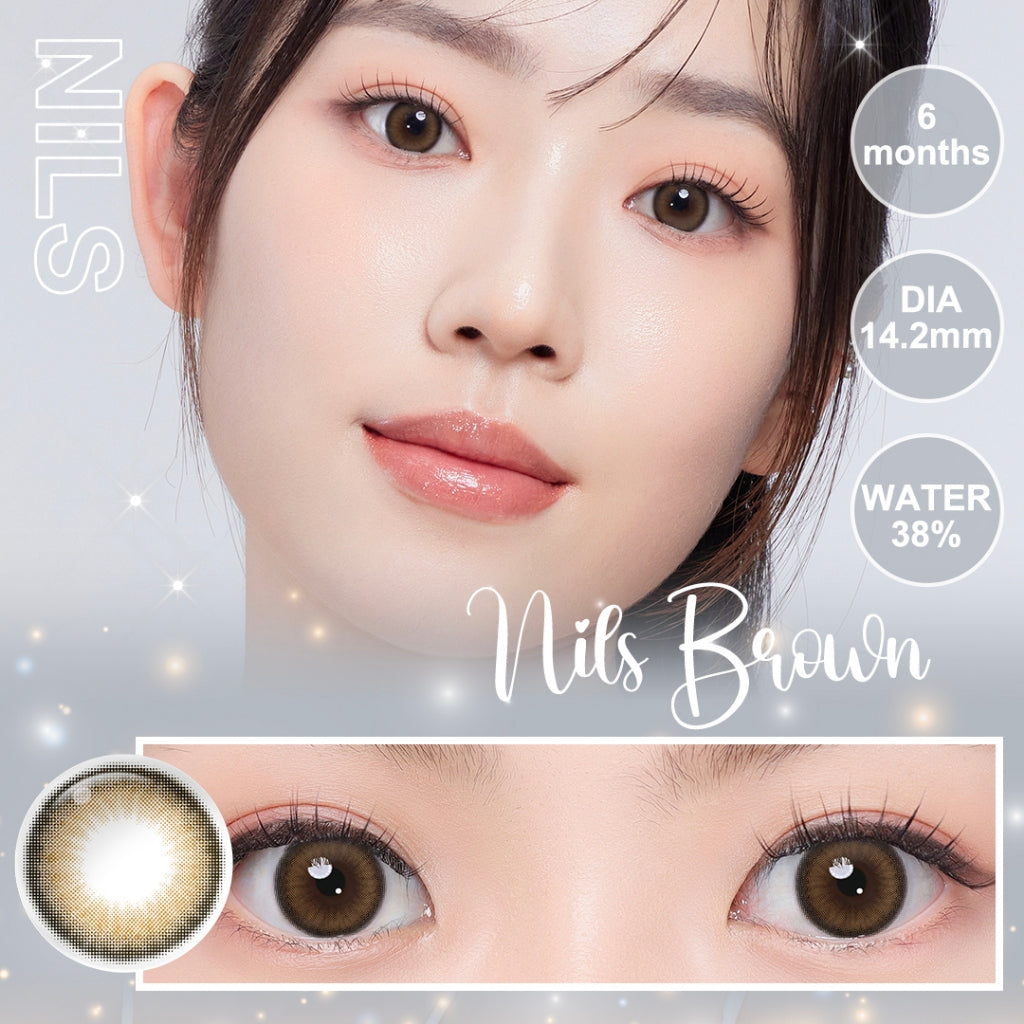 Magister Softlens Minus Brown Series 1pasang lensa kontak warna 14.0~14.5mm dubai Seri Coklat 6Bulan