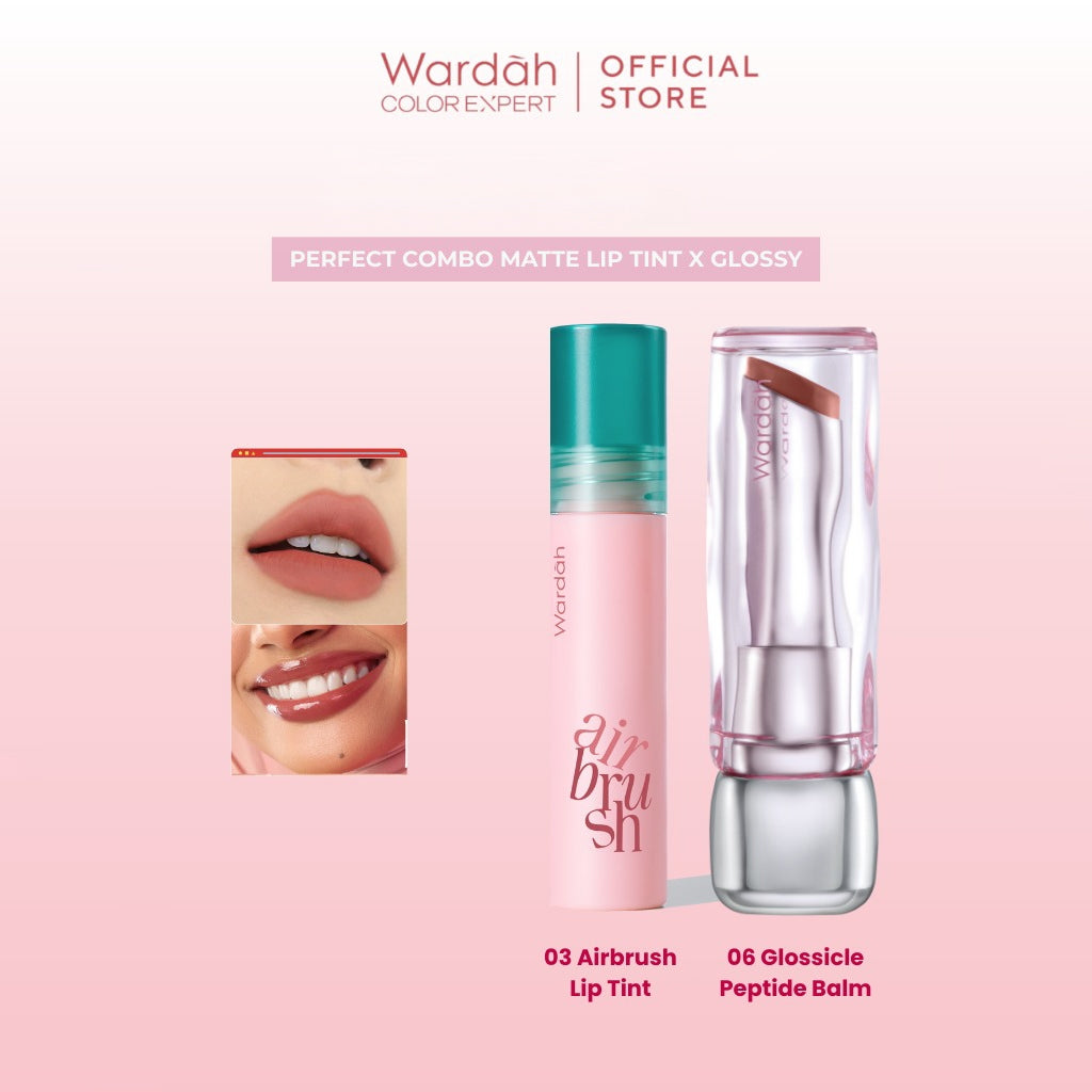 NEW! Wardah Airbrush Lip Tint - Soft-Blur Finish-Longlasting-Lightweight-Hydrates -Tahan Lama 24 Jam - Lip Stain - Lipgloss - Liptint - Lipstik - Lipcream - Lip Matte - Makeup