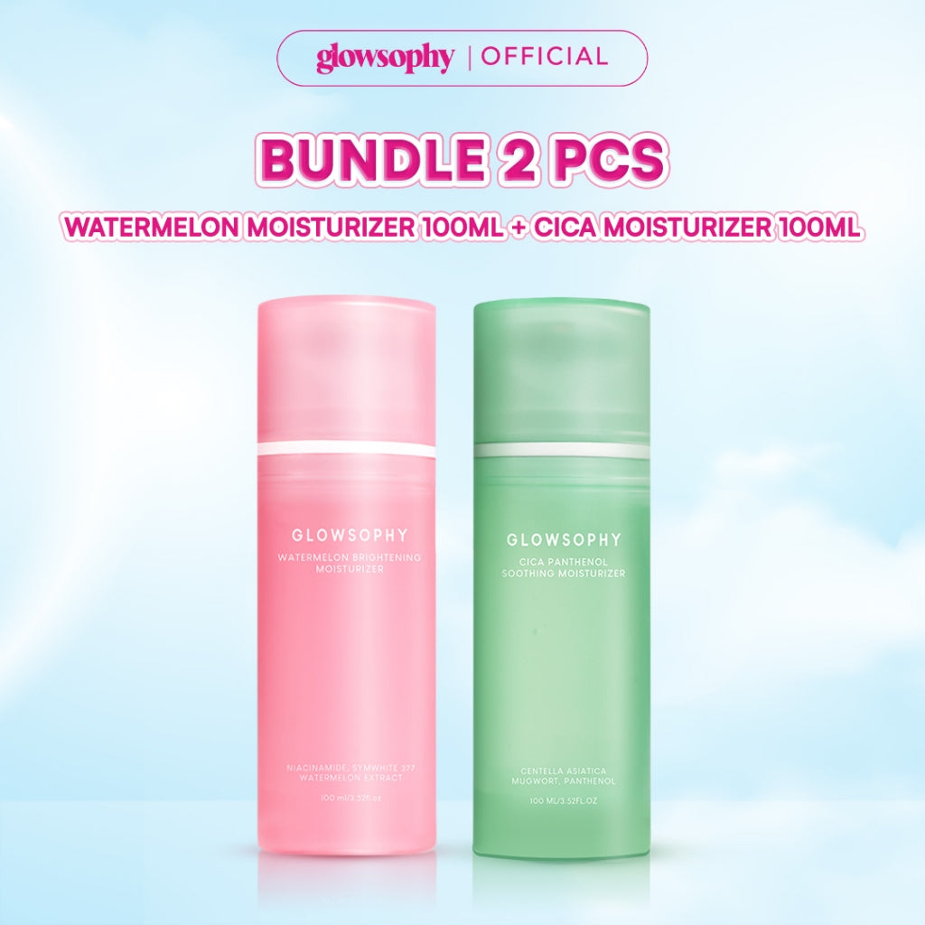 Glowsophy Watermelon Brightening Moisturizer Gel 30ml - Pelembab Wajah Ringan Mencerahkan Kulit dan Meratakan Warna Kulit Kusam