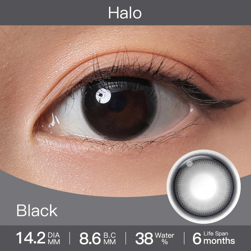 Magister Softlens Normal abu-abu coklat hitam seri Sepasang Lensa kontak diameter14.0-14.5MM kadar air 38% soflens