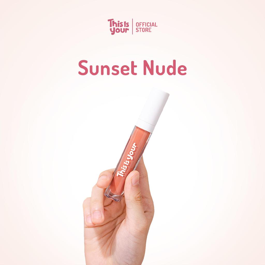[BEST SELLER] This Is Your - Cheerful Matte Lipcream Sunset Nude| Lipcream yang membantu Melembabkan Bibir, Transferproof, Long Lasting, Tekstur Creamy, Mengandung vitamin C dan vitamin E, tidak membuat Bibir Kering