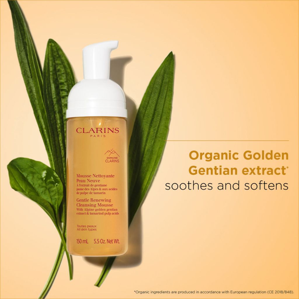 CLARINS Gentle Renewing Cleansing Mousse 150ml - Foam Cleanser Pembersih Wajah Berbusa