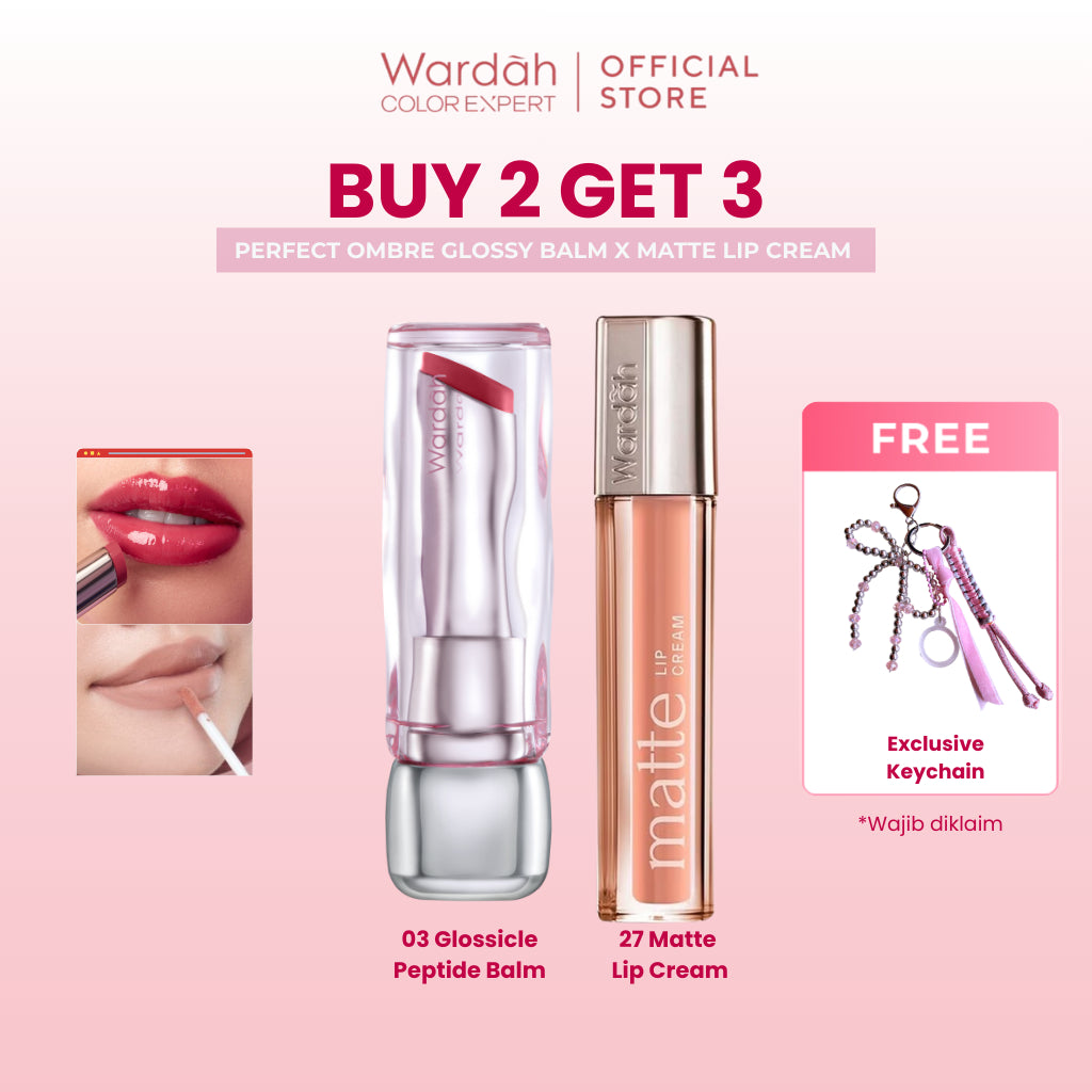 NEW! WARDAH Glossicle Peptide Balm - Ombre Glossicle - Dilengkapi dengan Peptide & UV Filter - Memperkuat Lip Barrier - Tidak Lengket- Glossy - Lip Balm -Lip Tint - Makeup - Natural Gloss - Glossy - Tinted Balm