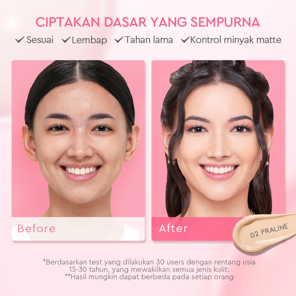 [ORDER NOW, HEMAT 35K]Glad2Glow Perfect Blurring Powder Foundation&Perfect Cover Cushion foundation  Setting waterproof Concealer Oil-Control matte Sweatproof Finish Poreless Highlighting Contouring Refill two way cake BB CC makeup g2glow official store