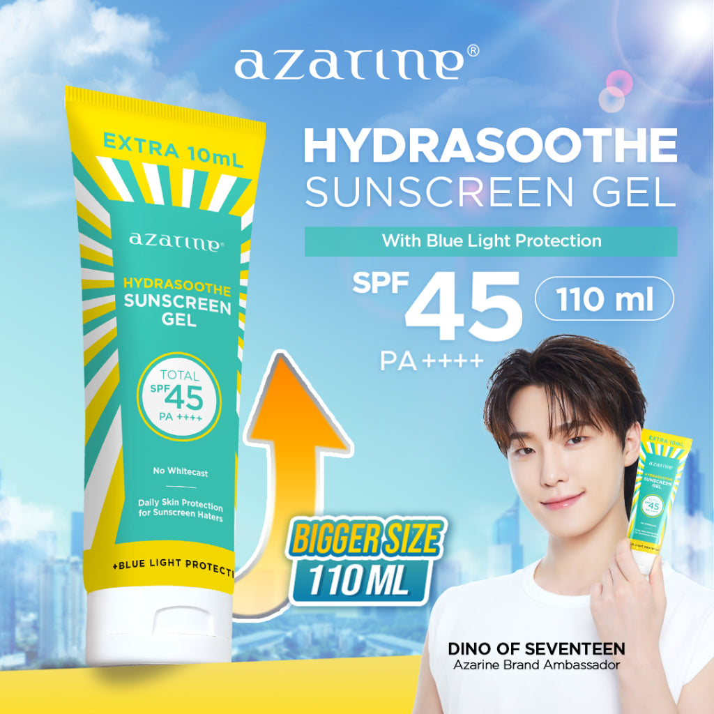 [BIGGER SIZE GEL]  Azarine Hydrasoothe Sunscreen Gel 45 PA++++ 110ml [LOLOS UJI INVIVO INVITRO] BEST SELLER sunscreen kulit berminyak berjerawat