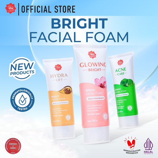 [NEW] Viva BRIGHT Facial Foam with Niacinamide, AHA, BHA, Glutathione, & Collagen (Tersedia 3 varian)