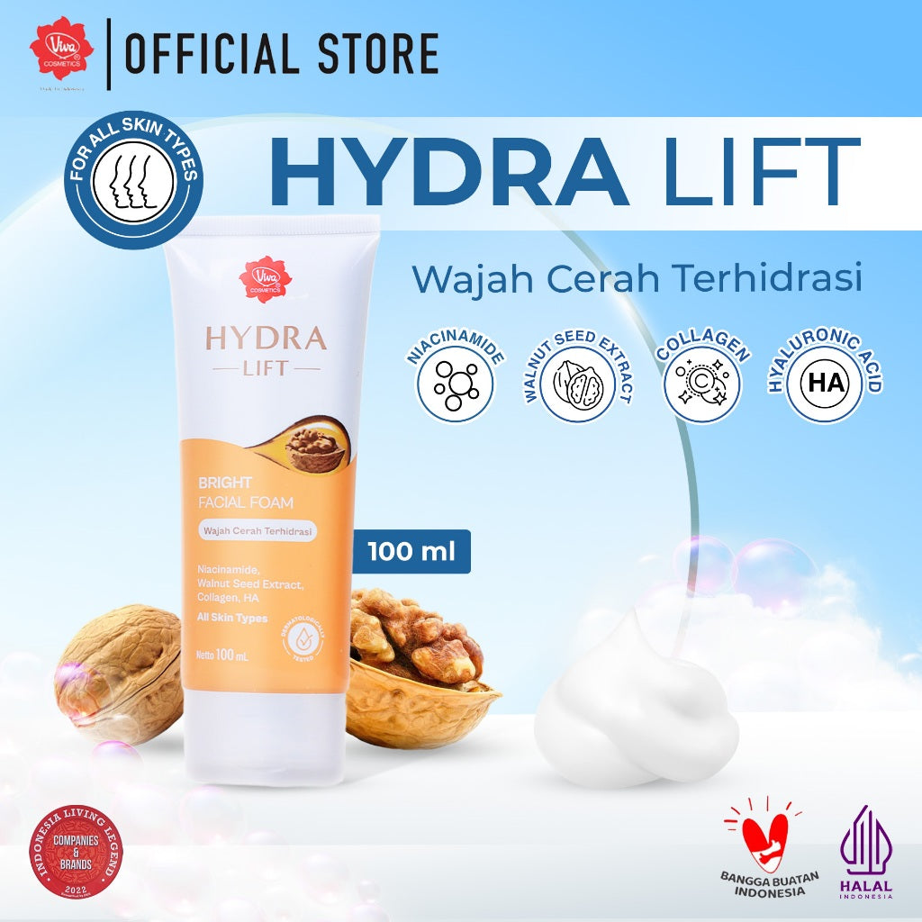 [NEW] Viva BRIGHT Facial Foam with Niacinamide, AHA, BHA, Glutathione, & Collagen (Tersedia 3 varian)