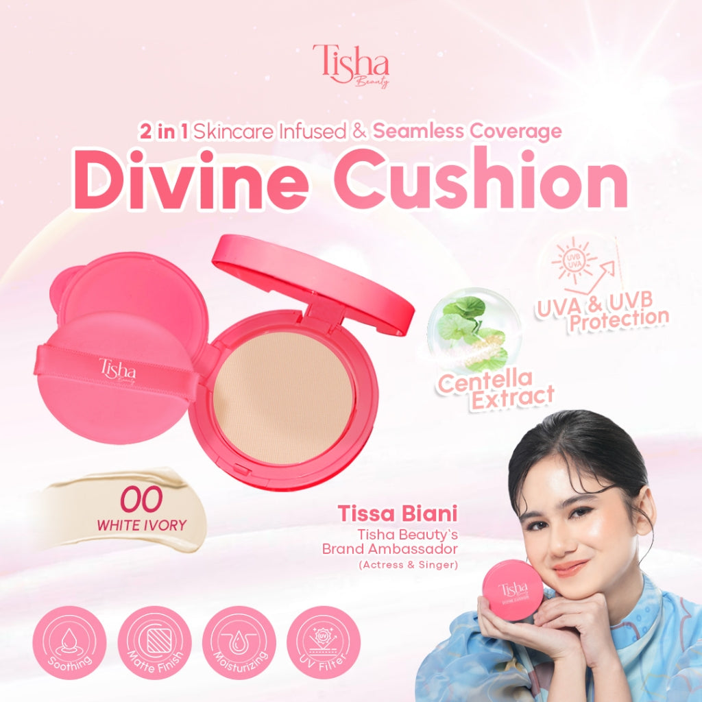 Tisha Beauty Divine Cushion UV Filter – Skincare Infused Coverage 15g