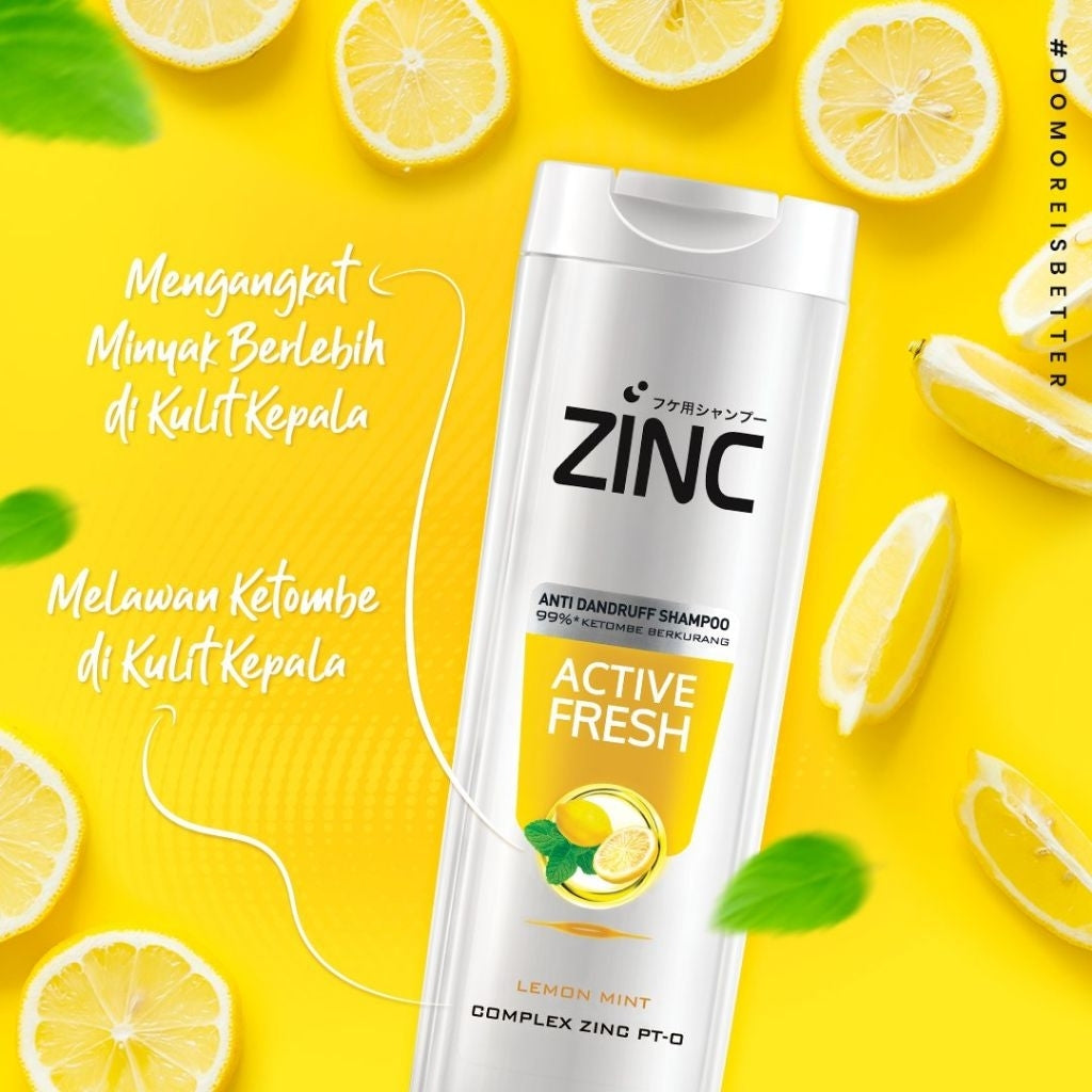 Zinc Sampo Anti Ketombe Botol 340 ml