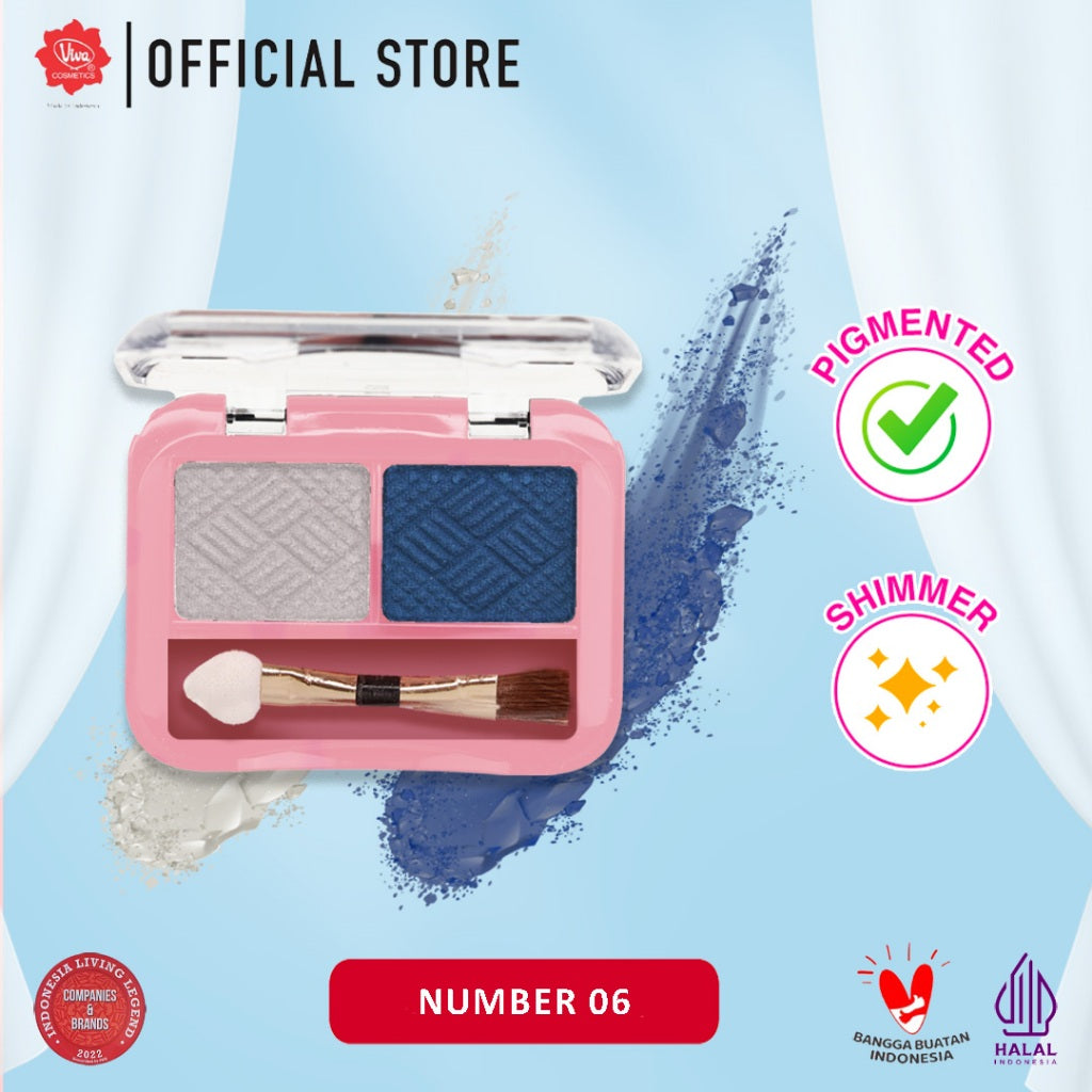 Viva Eye Shadow Duo - 2.3 gr (tersedia 12 varian kombinasi warna)