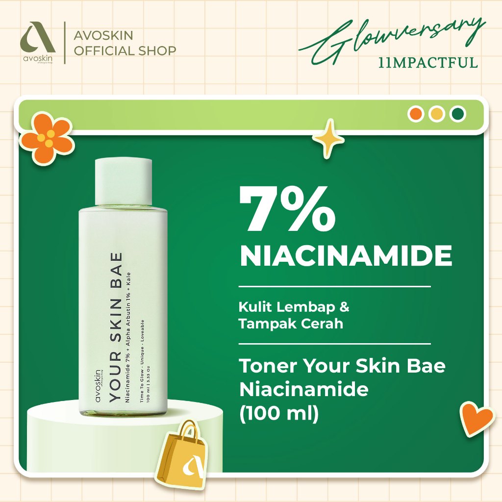 Toner Avoskin Your Skin Bae Niacinamide 100ml-Kulit Lembap & Cerah