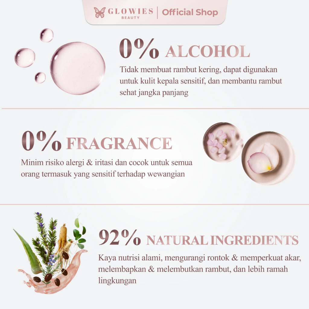 [NEW LAUNCH] Glowies Beauty Elite Package Rosemary Complex Hair Oil + Serum Penumbuh Bulu Mata Eyelash & Brow Nutri Serum Paket Lengkap Penumbuh Rambut & Bulu Mata Alami membantu Menguatkan Akar Rambut Menebalkan Alis & Bulu Mata Aman untuk Kulit Kepala