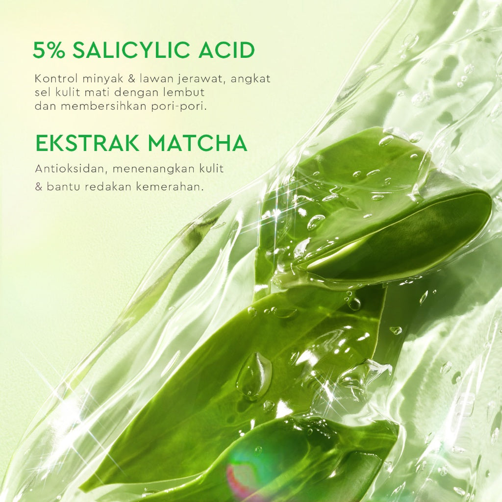 [New]Glad2Glow Matcha Salicylic Acid Acne Facial Cleanser 80ml Anti Jerawat Kontrol Minyak Face Wash Oily Acne Prone Skin Friendly sabun cuci muka g2g