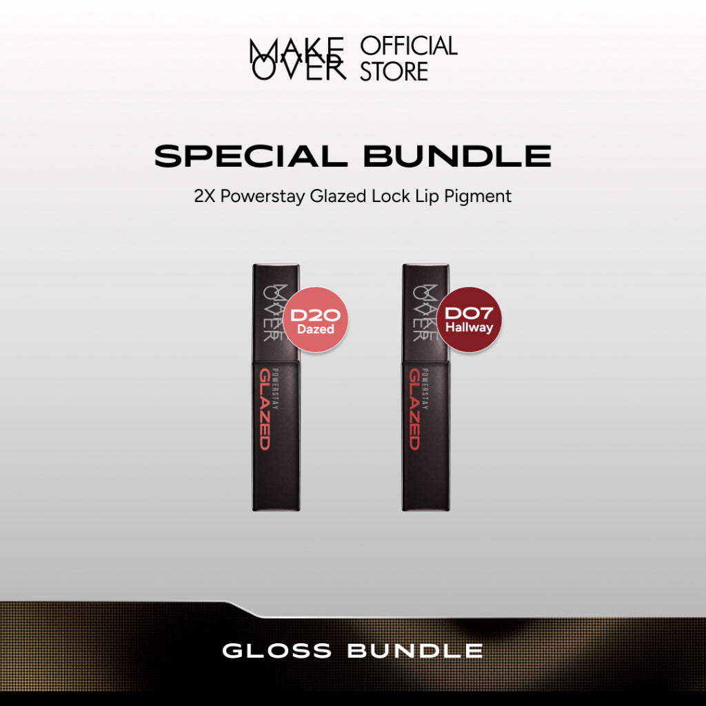 [SPECIAL 11.11] MAKE OVER Gloss Bundle: Duo Glazed Lock Lip Pigment 2 Pcs - The Glazed Bundle NIKI Glazed - Paket Ombre Lips Glossy Best Seller Lip Cream Tahan Lama Lipcream Transferproof
