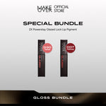 [SPECIAL 11.11] MAKE OVER Gloss Bundle: Duo Glazed Lock Lip Pigment 2 Pcs - The Glazed Bundle NIKI Glazed - Paket Ombre Lips Glossy Best Seller Lip Cream Tahan Lama Lipcream Transferproof