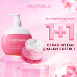 Glad2Glow Bright & Moist Body Serum Series | Body Cream Body Lotion Brighten Moist & Smooth Pemutih Badan Body Serum Glow & Peeling Menghidrasi Kulit Mencerahkan Dan Pemutih Tubuh Atasi Belang Brighty Care Whiten Handbody ohbt Lotion g2g official store
