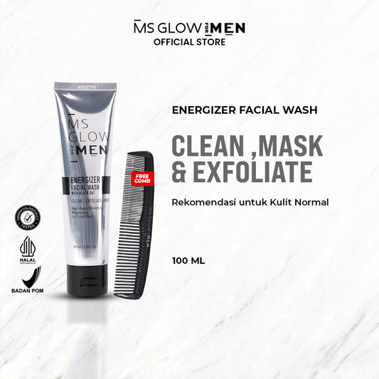 MS Glow For Men - Energizer Facial Wash Free Gift