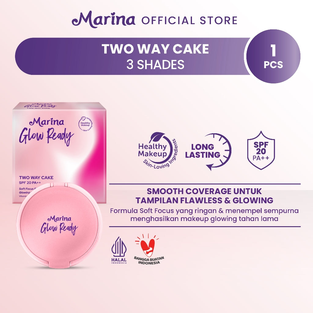 Marina Glow Ready Two Way Cake SPF 20 PA++ - Exp : 10.2026