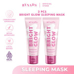 [2PCS] Bynads Bright Glow Sleeping Mask with 4% Niacinamide 3in1 SleepingMask Moisturizer Wash Off Mask Reformulasi Sleeping Mask Salmon DNA Bynads