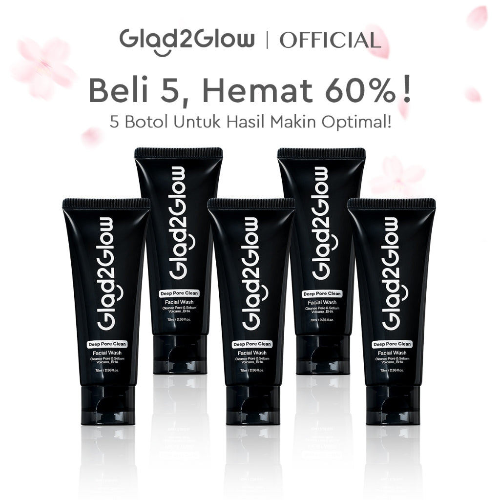 [Hemat 5PCS]Glad2Glow Facial Cleanser Series-Low PH Gel Centella Mencerahkan Pencerah Wajah Anti Jerawat Penuaan Hilangkan Flek & Tenangkan face wash Pembersih Wajah Membersihkan kotoran dan minyak Menjaga pelindung kulit Mengobati g2glow official store