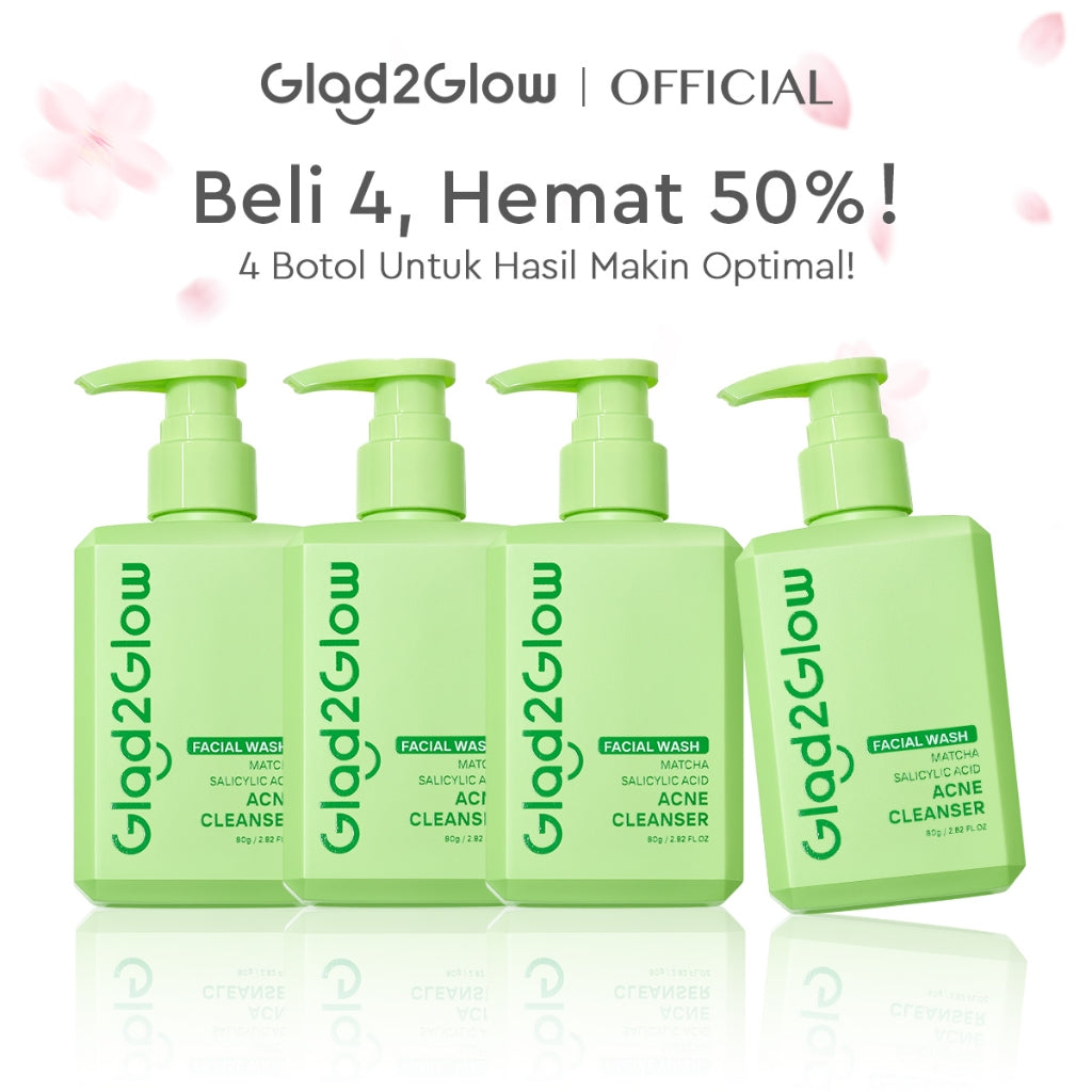 [Hemat 4PCS]Glad2Glow Facial Cleanser Series-Low PH Gel Centella Mencerahkan Pencerah Wajah Anti Jerawat Penuaan Hilangkan Flek & Tenangkan face wash Pembersih Wajah Membersihkan kotoran dan minyak Menjaga pelindung kulit Mengobati g2glow official store