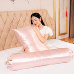 BUNDLE Sarung Bantal dan Guling Set PREMIUM Satin Silk Beauty Boost Pillowcase dan Bolster Case (Standard Size)