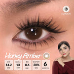 [Fuji Favorite] [New Arrival] Lilmoon Softlens Kualitas Jepang softlens minus (0 sd -8.50) Honey Amber Lensa minus/natural contact softlens/softlens warna/Lensa kontak