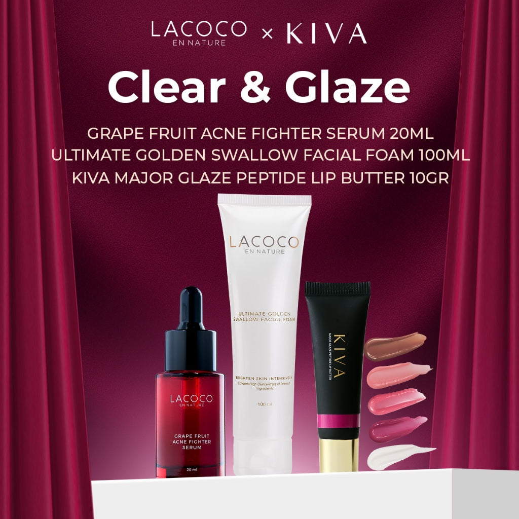 [LACOCO X KIVA] Lip Butter Serum Jerawat Acne Fighter Abel Cantika Lip Balm Serum Oil Gloss Vinyl MLBB Juicy Lips Ringan di Bibir Tidak Lengket