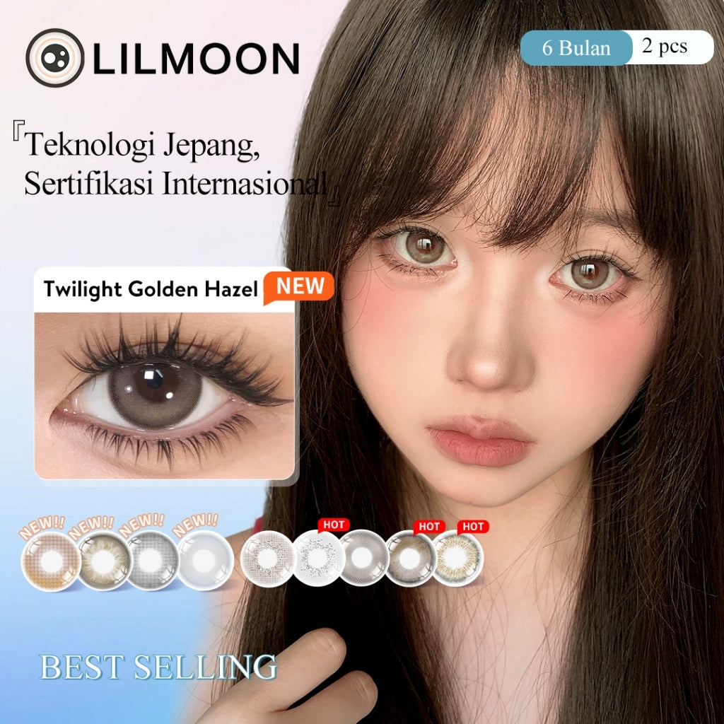 [Fuji Favorite] Lilmoon Softlens Twilight Golden Hazel – Softlens Minus 0 s/d -8.50, Warna Natural Jepang