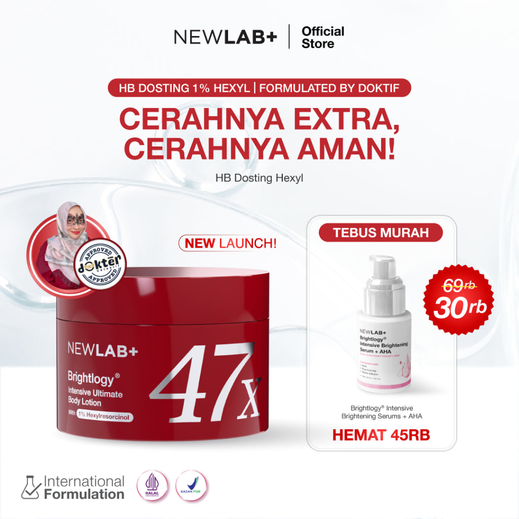 [TEBUS MURAH HB DOSTING] NEWLAB Brightlogy Intensive Power Brightening Lotion 1% Hexyl | HB Dosting Doktif Approved | Serum untuk Mencerahkan Badan | Lotion Tube  | Underarm | Body Scrub Body