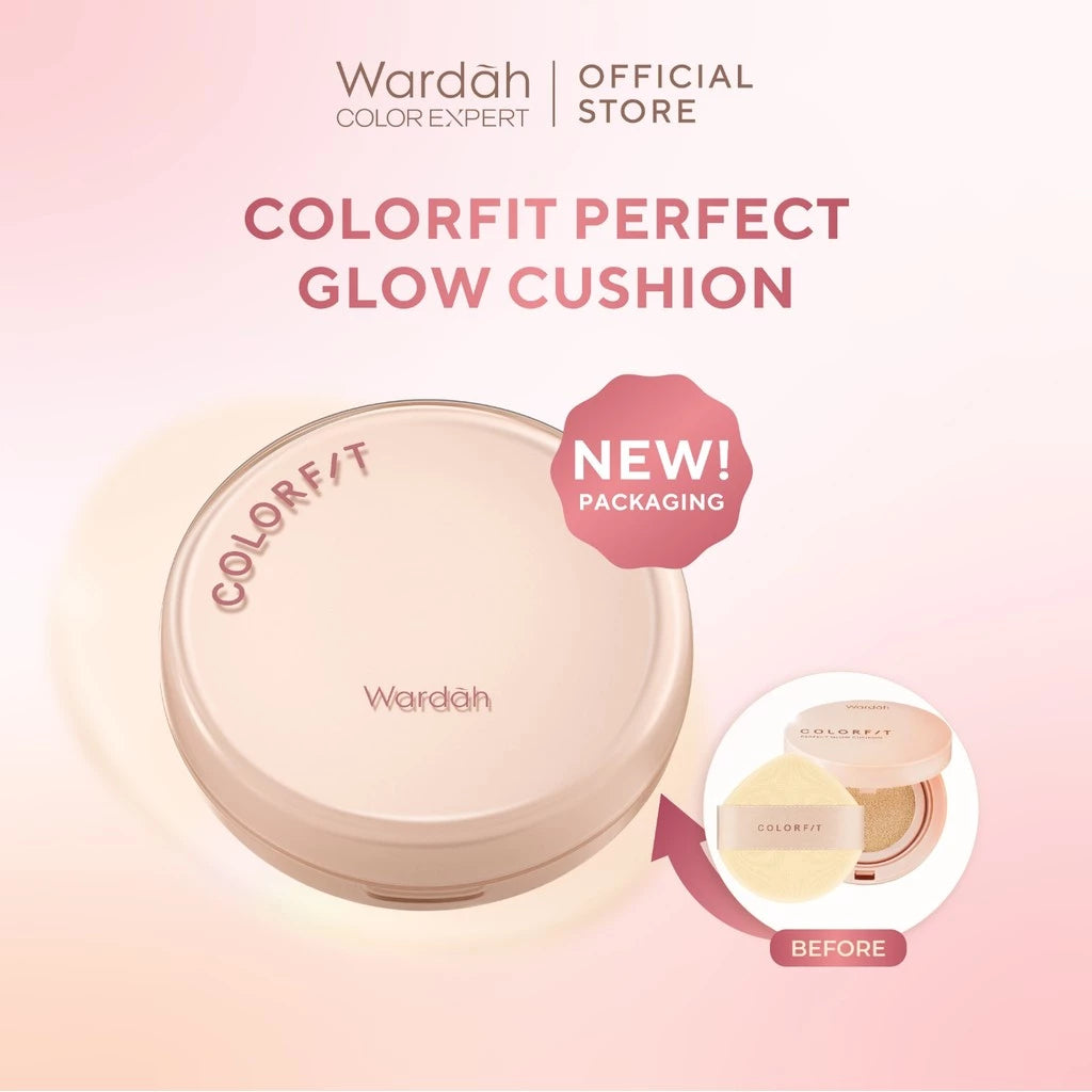Wardah Colorfit Perfect Glow Cushion 15 g | Medium-High Coverage Hingga 12 Jam | Dengan SPF 40 PA