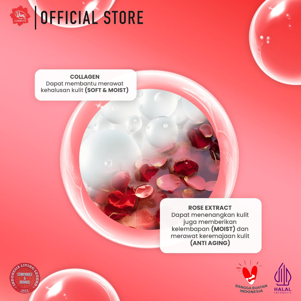 Viva Queen Micellar Rose Water with ROSE EXTRACT, COLLAGEN, NO PERFUME & ALCOHOL FREE - Daily Cleanser & Make Up Remover - 100ml