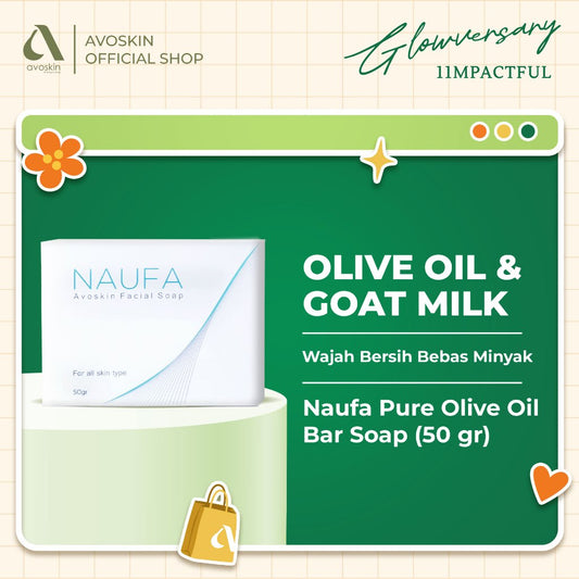 [SPECIAL PRICE] Bar Soap Avoskin Naufa Pure Olive Oil 50gr-Sabun Kulit Berminyak