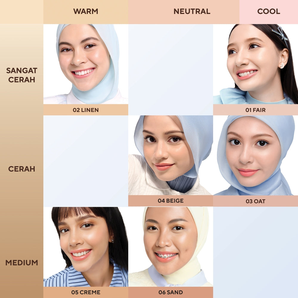 NEW LAUNCH! Wardah Lite Skin Filter Cushion 11 g - Wardah Skin Filter Cushion - Make Up Ringan Tahan 8 Jam - Flawless Coverage Powder Foundation Glad Setting BB Cream Soft Satin and Glow | Lightening | Light Plus | Light + | Lightplus Makeup