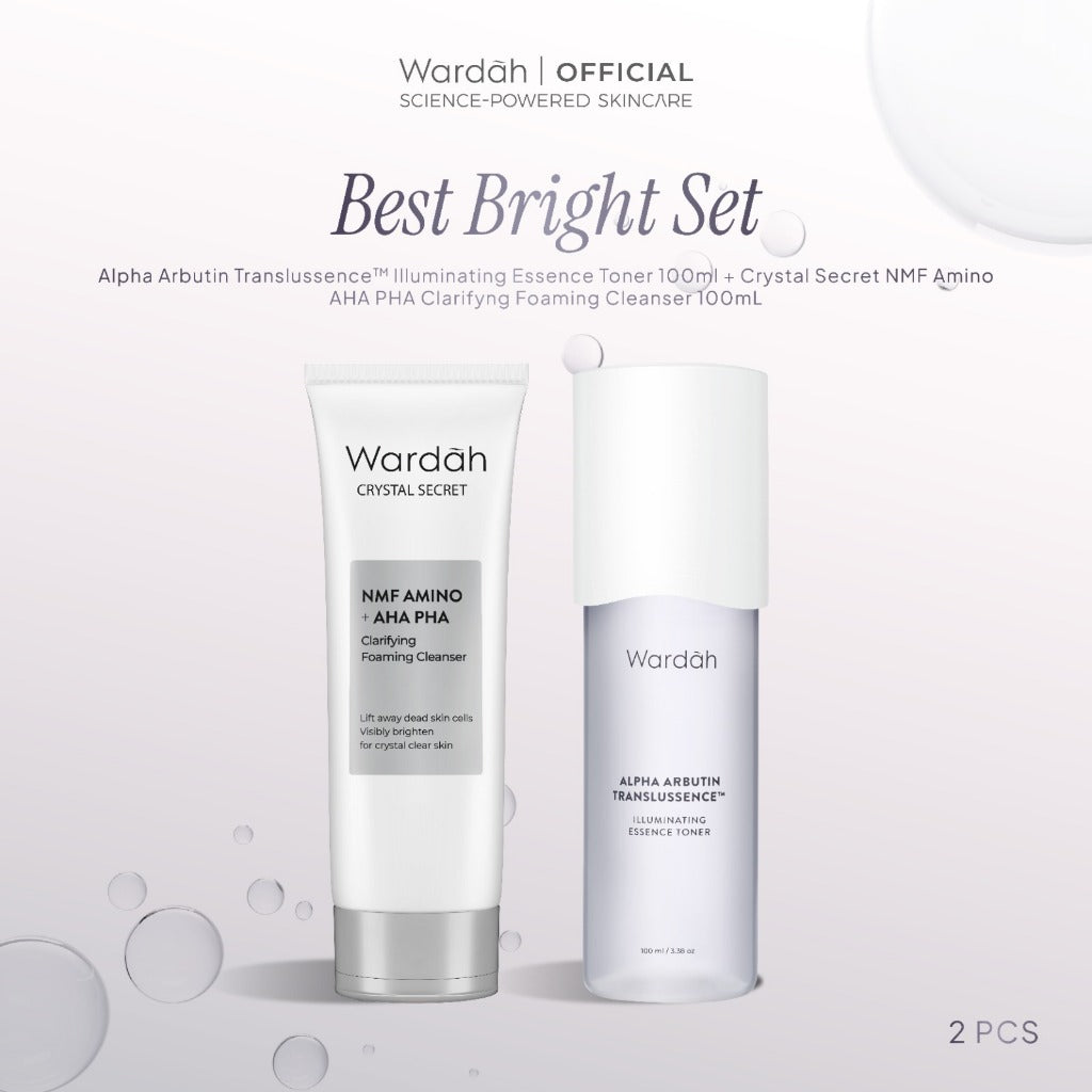 NEW! WARDAH BEST COMBO HEMAT Paket Toner dan Face Wash Low pH FREE Sheetmask - Eksfoliasi, Hidrasi, dan Melembabkan Kulit - Skincare