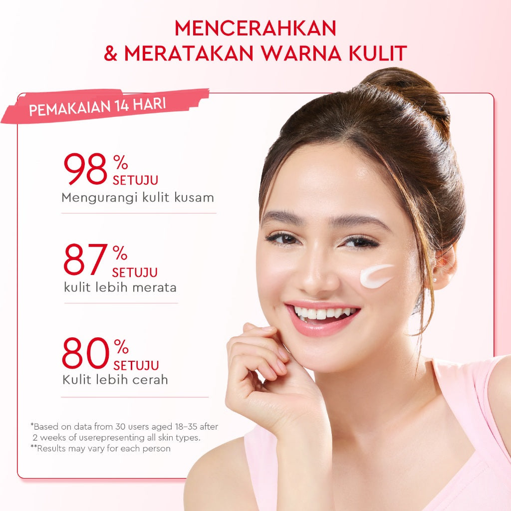[Isi Besar Hemat]Glad2Glow Pomegranate Niacinamide Brightening Moisturizer 100g Mencerahkan Pemutih Kulit Gel Pelembab Bercahaya Krim Siang dan Malam Perawatan Kulit Ekstrak Delima Asam Lemak Asam Delima Pelembab Esensi Wajah Perawatan g2g official store