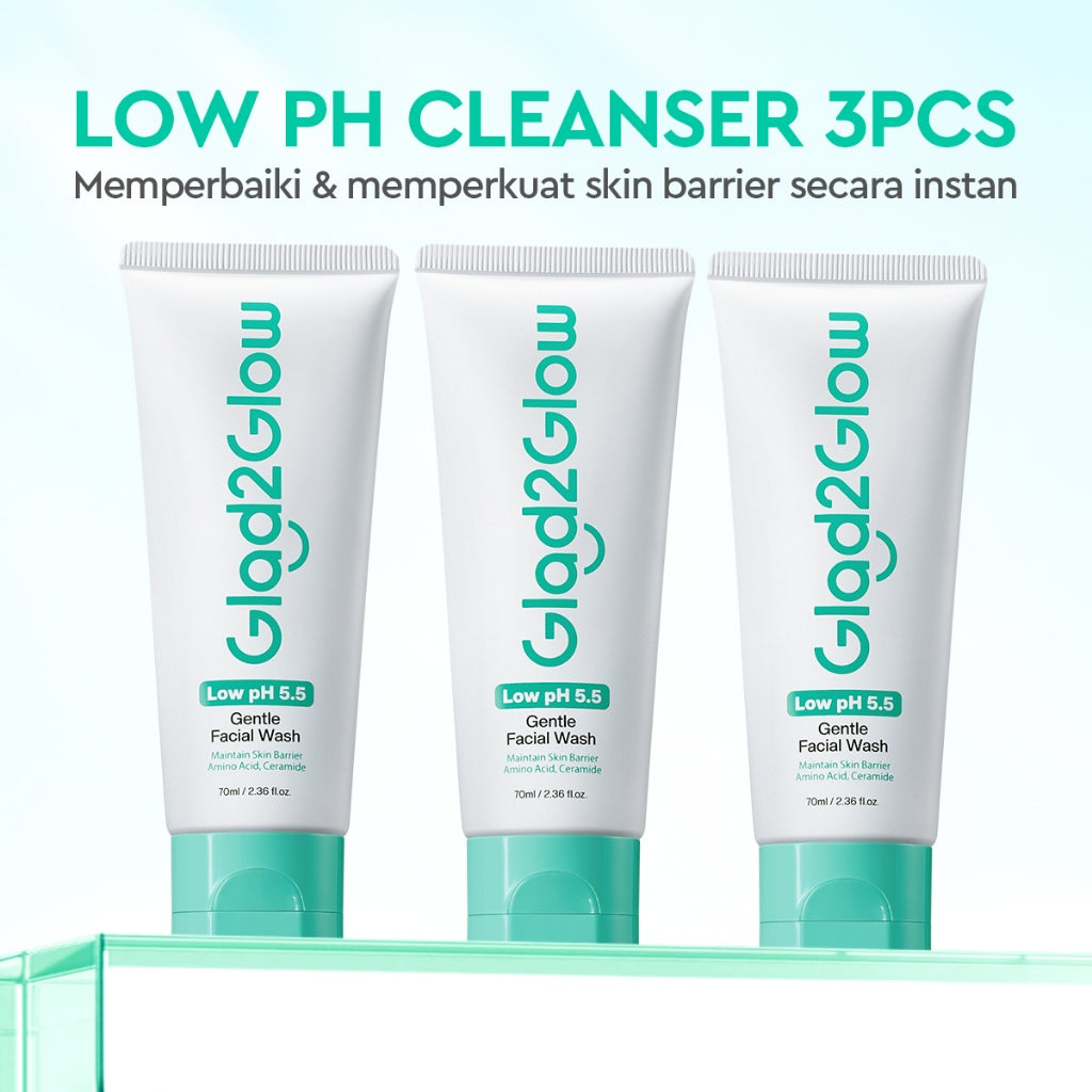 [New]Glad2Glow Low pH 5.5 Gentle Face Wash  Cleanser Pencuci Muka pH Seimbang Sabun Wajah Facial Cleanser sabun cuci muka g2g