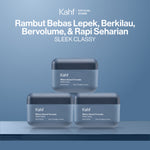 [KAHF BUNDLE 3IN1 PAKET POMADE/HAIR POWDER RAMBUT BEBAS LEPEK, BERKILAU, BERVOLUME, & RAPI SEHARIAN] Triple Pack Hairstyling Pomade or Powder - 3 pcs Gel Rambut & Bubuk Penata Rambut - Approved by Barber and Suitable for Daily Use