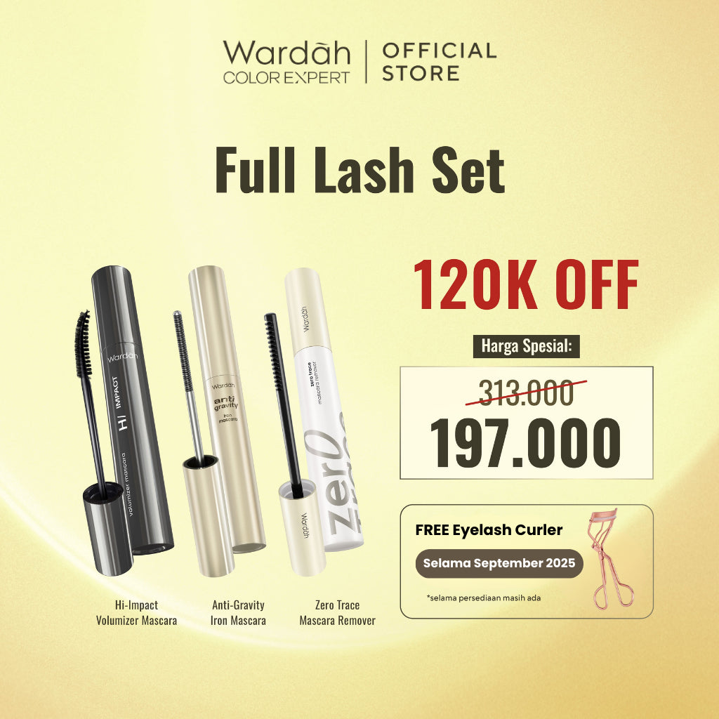 NEW! WARDAH Anti-Gravity Iron Mascara Natural Volumizing - Lengthening Mascara Lentik 24 Jam Tahan Lama, No Clumpy, Smudgeproof, Waterproof - Maskara Jigrak - No Fake Lashes - Bulu Mata Lentik Natural Ringan - Eye Makeup