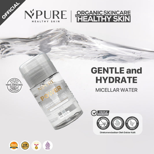 NEW LAUNCH - NPURE Gentle & Hydrate Micellar Water 100ML / Micellar No Alcohol / Micellar Gentle / Sensitive skin / No SLS