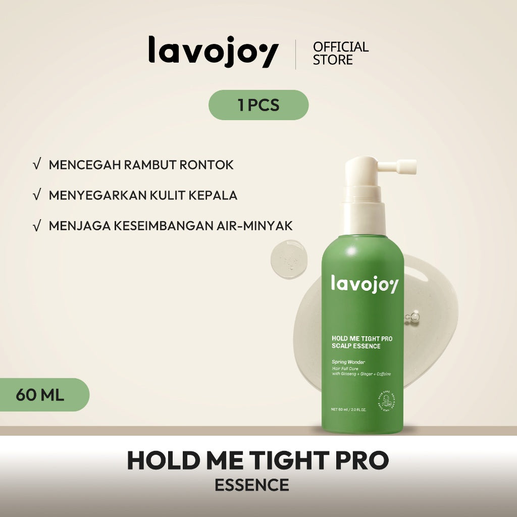 Lavojoy Hold Me Tight Pro Scalp Essence Spring Wonder | Hair Shampoo | Shampo Rambut | Mengatasi Rambut Rontok Kebotakan | Perawatan Rambut Rontok | Memperkuat Akar Rambut | Perawatan Rambut Rontok Essence | Hair Tonic | Essence Ginseng & Jahe
