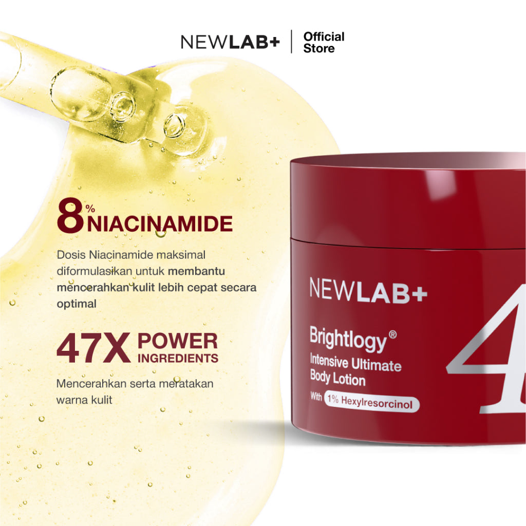 [TEBUS MURAH HB DOSTING] NEWLAB Brightlogy Intensive Power Brightening Lotion 1% Hexyl | HB Dosting Doktif Approved | Serum untuk Mencerahkan Badan | Lotion Tube  | Underarm | Body Scrub Body