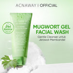 ACNAWAY Mugwort Gel Facial Wash - Acne Friendly Gentle Cleanser Sabun Cuci Muka Untuk Kulit Berjerawat Sensitif Wajah Bersih Tidak Kering Face Wash Sabun Muka Oil Control Fungal Acne Safe Skincare Daily Cleanser All Skin Type Facewash Pembersih Wajah