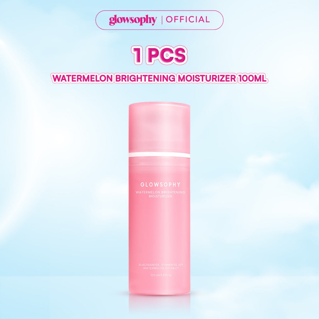 Glowsophy Watermelon Brightening Moisturizer Gel 30ml - Pelembab Wajah Ringan Mencerahkan Kulit dan Meratakan Warna Kulit Kusam