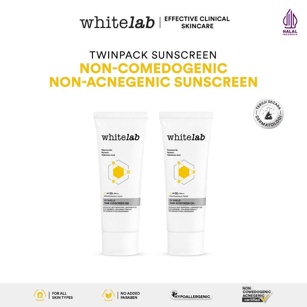 Whitelab Sunscreen Spray SPF 50 PA+++- Ultralight - Sunblock Ringan Anti Komedo Jerawat Pelindung Sinar Matahari UV A UV B Blue Light dengan Niacinamide, Tidak Lengket, Whitecast & Pilling [BPOM]