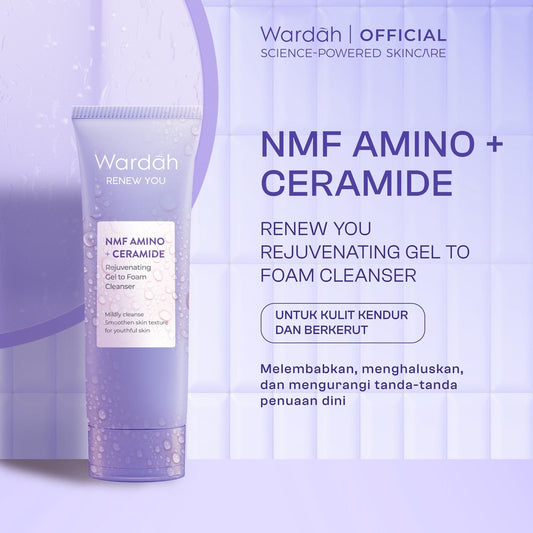 [REFAL HADY'S FAVORITE] NEW! WARDAH Renew You NMF Amino Ceramide Rejuvenating Gel To Foam Cleanser 100 mL Sabun Cuci Muka Gentle Acid Mantle Expert Gentle Cleanser yang Membersihkan dengan Gentle Kulit Lebih Halus Kenyal - Skincare