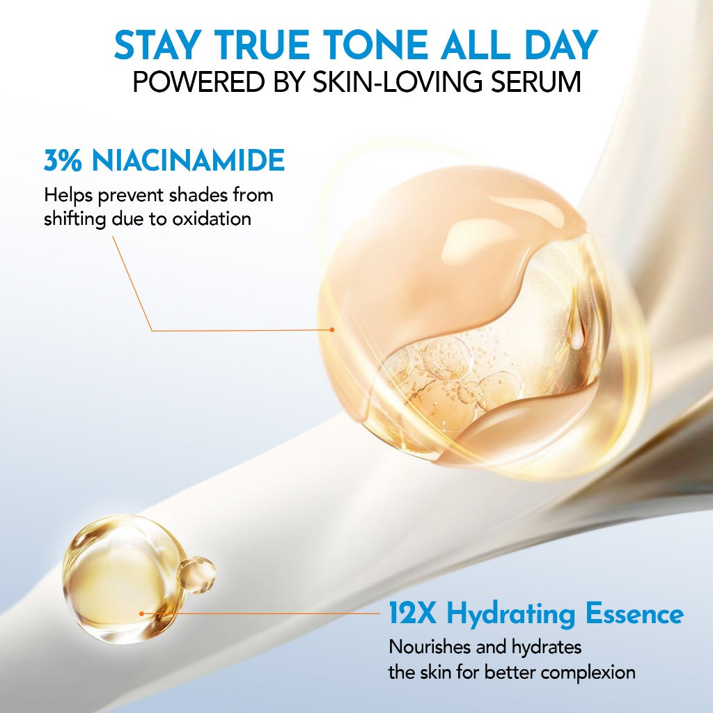 YOU 2in1 Base Makeup Bundle Cloud Touch 3% Niacinamide Brightening Skin Tint & Noutriwear+ Airy Fit Loose Powder