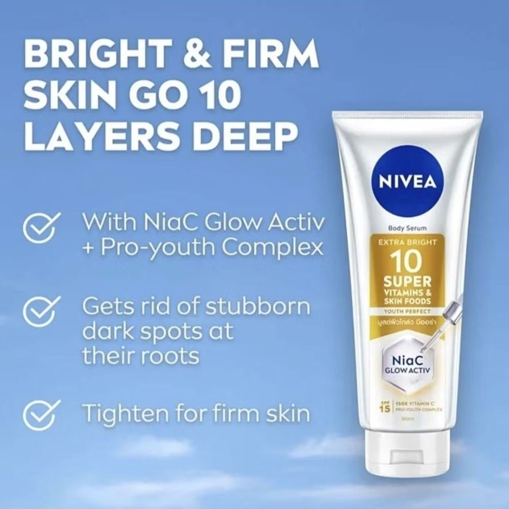 Nivea Extra Bright Serum Tubuh Super Vitamin Youth Perfect 170 ml