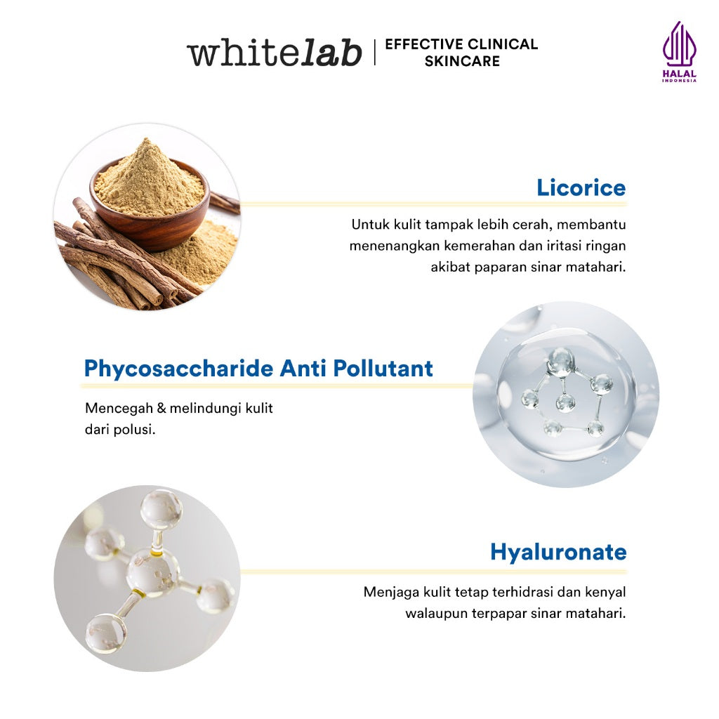 Whitelab Sunscreen Spray SPF 50 PA+++- Ultralight - Sunblock Ringan Anti Komedo Jerawat Pelindung Sinar Matahari UV A UV B Blue Light dengan Niacinamide, Tidak Lengket, Whitecast & Pilling [BPOM]