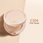 YOU NoutriWear+ Silky Pressed Foundation Full Coverage Oil Control & Tahan Lama 24 Jam | Bedak Padat Perfect Coverage | Bedak Pengontrol Minyak